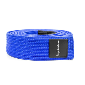 Ceinture de Jiu-Jitsu Brésilien Premium BJJ Pro Bleue Double Noyau Coton Tissage Perlé Ceinture d'Entraînement - Product Image 1