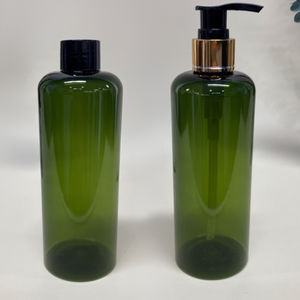 Verde PET plástico 300ml botella de Gel de ducha hombro ecológico 24mm 29G cosméticos embalaje para champú loción crema facial - Product Image 5