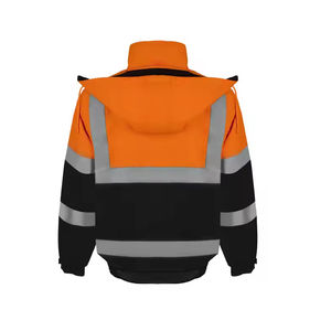 Vente en gros 2024 vêtements de travail d'hiver haute visibilité gilet de sécurité réfléchissant construction en coton à manches longues logo personnalisé polyester imperméable - Product Image 5