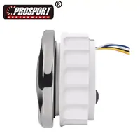 Tachometer Bezel Baja Tahan Karat Tahan Air 85mm dengan Hourmeter, Warna Hitam, untuk Kapal, RPM 3000, 12-24V