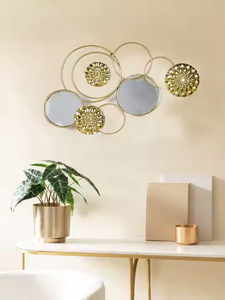 Con marco de metal para decoración del hogar, sala de estar dormitorio espejo de pared de Metal nuevo diseño decorativo - Product Image 2