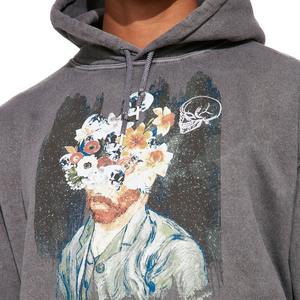 Sweat-shirts à capuche personnalisés pour hommes, poids lourd, couleur anthracite, imprimés sur mesure, coton/polyester, séchage rapide, poche kangourou sur le devant - Product Image 3