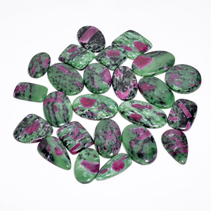 บริสุทธิ์ที่มีคุณภาพหนึ่ง100% ทับทิม zoisite Cabochon หลวมมากตัดสดใสขัดผสม1654 ct. 27X28 50X29สำหรับเครื่องประดับ - Product Image 3