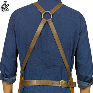 Delantal de cuero PU personalizado para hombre, venta al por mayor, barato - Product Image 4