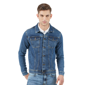 Veste en jean décontractée pour homme de la meilleure qualité, design personnalisé, élégante, grande taille, en coton tricoté, lavée, vente en gros, pas cher - Product Image 1