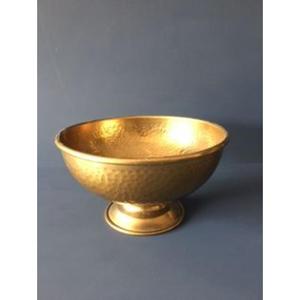 Tazón de servicio de latón de Estilo Vintage Estilo de mesa clásico con ambiente rico Resistente al calor Metal pulido magistralmente - Product Image 3