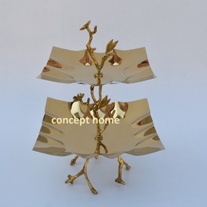 Base para Pastel de Acero Inoxidable de Lujo, Estilo Árabe, Diseño Moderno Dorado, Ecológica, Personalizable para Repostería - Product Image 1