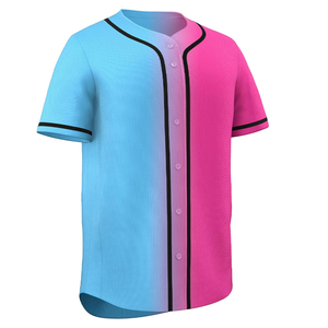 Maillot de baseball et de softball unisexe à rayures personnalisées, vêtements de sport en polyester respirant avec broderie et sublimation imprimée pour adultes - Product Image 3