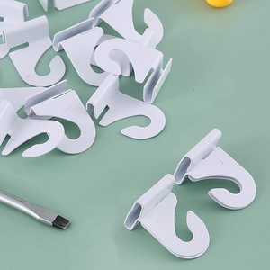 Crochets de suspension en vrac pour plafonds suspendus en salles de classe, crochets de suspension en métal pour dalles, clips en T robustes en aluminium blanc - Product Image 1