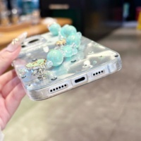 Étuis de téléphone portable de luxe avec lanière à motif floral pour iPhone A07 A17 A37, pour iPhone 14 15 16 17 Pro Max Camera