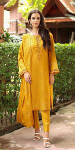 Vestidos de piel de melocotón bordados para mujer paquistaní precio al por mayor ropa de invierno pakistaní vestido de Salwar kameez para mujer - Product Image 2