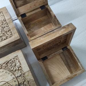 Cajas de almacenamiento de madera grabadas a mano personalizadas, organizadores de recuerdos elegantes y duraderos. Ideal para caja de recuerdo, organizador de joyas - Product Image 6