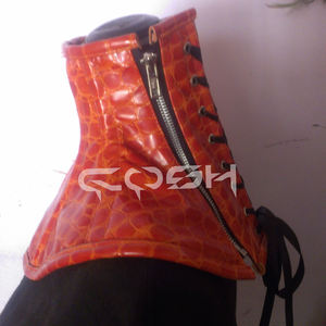 Collar gótico ajustable de cuello alto con estampado de serpiente naranja para corrección de postura - Product Image 4