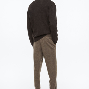 Pantalon de survêtement slim de couleur vierge pour hommes avec logo personnalisé pour l'hiver - Product Image 4