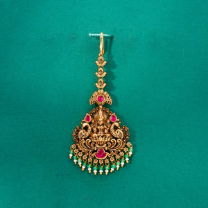 Antiguo templo Tikka con chapado en oro mate joyería de moda para la frente de los mejores mayoristas de joyería artificial de la India - Product Image 4