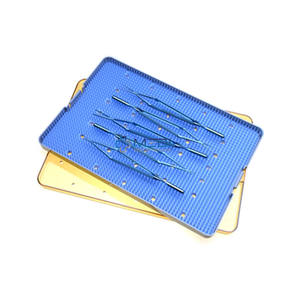 Plateau de stérilisation des instruments-Acier inoxydable allemand Manuel certifié CE ISO MOL Comprend les instruments de base/tapis/couvercle) - Product Image 6