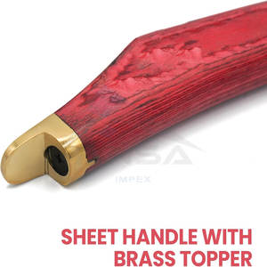 Cuchillo de pezuña de acero japonés de primera calidad, herrador para diestros, Topper de latón, hoja duradera, mango de caballo, vaca, cuidado de pezuña - Product Image 4