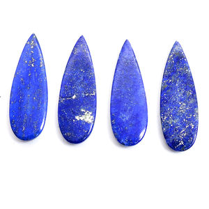 Lapis Lazuli ธรรมชาติหินอัญมณีลูกแพร์โรเซคัทขนาด30x10มม. 9.18 CTS iroc หินหลวมคุณภาพสูง afgani Lapis ลูกแพร์เหลี่ยมเพชรพลอย Cab - Product Image 2