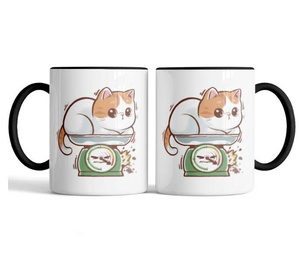 แก้วน้ำเซรามิกทำด้วยมือพร้อมแมวนอนหลับที่น่ารักสำหรับการพักผ่อนที่บ้านหรือสำนักงานเหมาะสำหรับเป็นของขวัญคนที่คุณรัก - Product Image 6