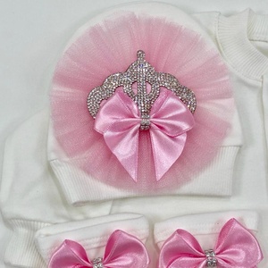 ชุดรอมเปอร์ผ้าฝ้ายถักแขนยาวสำหรับเด็กผู้หญิงผ้าฝ้าย100% 4ชิ้นเสื้อผ้าตามสั่ง - Product Image 5