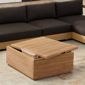 Table basse en teck d'extérieur avec rangement - Product Image 6