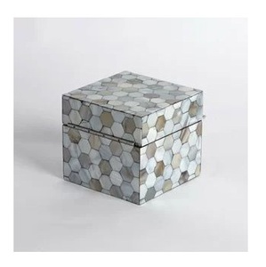 Soporte de caja de pañuelos rectangular con incrustaciones de hueso - Product Image 6