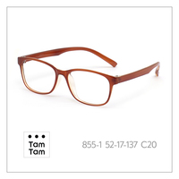 Montures de lunettes TamTam unisexes classiques confortables légères anti-lumière bleue carrées à monture complète violettes 855-1 en acétate pour adultes