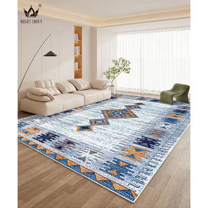Tapis en polyester imprimé numérique haute résolution, personnalisé, lavable et résistant à la décoloration, antidérapant, motif médaillon moderne, décoration intérieure - Product Image 3