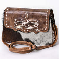 Sac bandoulière vintage brodé en cuir véritable pour femme, style bohème, printemps-été-automne-hiver
