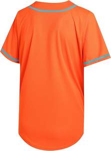 Maillot de baseball pour hommes et femmes, chemise à manches courtes à boutons, uniforme de sport hip-hop hipster, respirant, antibactérien, séchage rapide - Product Image 2