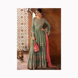 Derniers vêtements pakistanais brodés robe indienne blanche kameez Hot Collection party Wear Shalwar Kameez - Product Image 3