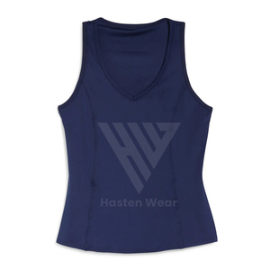 Camiseta sin Mangas para Mujer, Talla Grande, a la Moda, Personalizable, Transpirable, de Color Sólido, con Cuello Redondo, Básica - Product Image 5