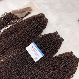 Vente de produits vapeur pixie curl bundle de cheveux 100% extensions de cheveux humains vietnamiens bruts meilleure qualité avec prix de gros - Product Image 4