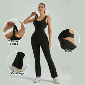 Vente en gros de vêtements de yoga et de fitness pour femmes, 2 pièces, haute qualité, impression personnalisée, légers, avec cordon de serrage, ensemble de yoga sans couture - Product Image 1