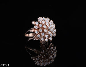 Anillo de diamante cultivado en laboratorio con doble Halo Illusion, dos tonos de oro, corte brillante, cóctel, boda, fiesta, mujeres, 14/18K, certificado IGI - Product Image 2