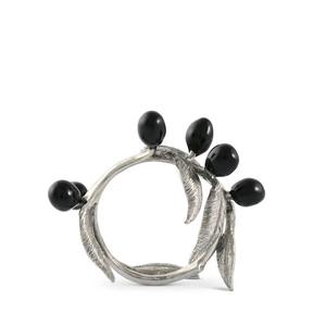 Anneau de serviette noir finition argentée, décoration de table élégante pour les fêtes, les événements, les mariages, les réceptions à domicile, la mise en place de la table à manger, en provenance d'Inde - Product Image 4