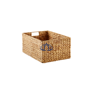 ตะกร้าน้ําซักผ้าทรงสี่เหลี่ยมจากดอกบัวสีฟ้าเวียดนาม - Product Image 1
