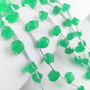 Green Onyx 10x5mm Fancy <b>Shape</b> <b>Twisted</b> Beads Jewelry Making Rondelle 12-14 Beads in a 8 Inches Strands Green Onyx <b>Twisted</b> Beads - Product Image 2