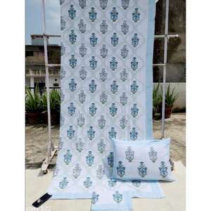 Funda de cama Patrón impreso Sábana de color sólido Juegos de cama de poliéster Tela flameada para dormitorio - Product Image 1