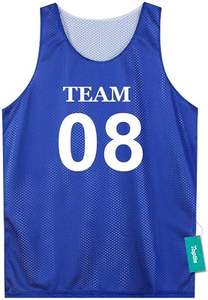 Maillot de basket-ball réversible personnalisé TopTie pour hommes (nom et numéro imprimés des deux côtés) Débardeur en mesh Maillot de scrimmage - Product Image 2