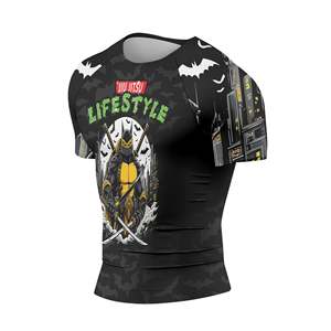 Rashguard Homme Personnalisable de Qualité Supérieure, Léger, Manches Longues, Col Rond Uni, Respirant, Séchage Rapide, Coupe Classique - Product Image 4