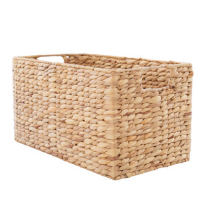 Panier rectangulaire multifonctionnel en jacinthe d'eau de qualité unique et durable - Product Image 1