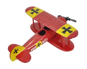 Modelo de Avión Biplano Boeing Rojo con Hélice Negra, Soporte OEM, Modelos a Escala Decorativos, Artesanía en Metal, Recuerdo, Regalo - Product Image 4