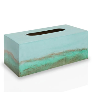 กล่องใส่กระดาษทิชชู่สีทองลายเชฟรอนทรงสี่เหลี่ยมผืนผ้าหรูหราสำหรับห้องน้ำห้องนอนห้องนั่งเล่นสำนักงานโรงแรมของตกแต่ง - Product Image 4