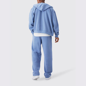 Vente en gros Sweat à capuche zippé pour homme Sweat-shirt streetwear décontracté avec poches - Product Image 2