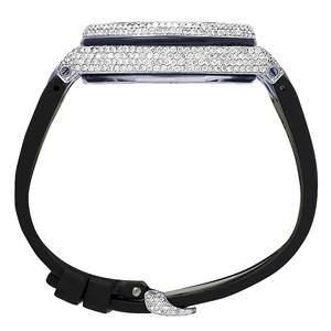 Montre pour homme en acier inoxydable avec quartz glacé et moissanite - Product Image 6