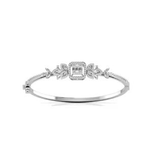 Bracelet classique en or jaune 14 carats Bracelet de tennis en diamant de taille ronde pour cadeau d'anniversaire pour elle - Product Image 3