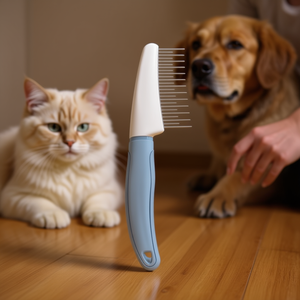 Peigne de toilettage pour animaux à poils longs, à dents doubles, pour l'élimination des poils de chien et de chat, vente en gros, fabricant - Product Image 3