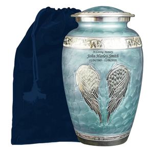 Antique Modern Religious Aluminium Cremation <b>Urn</b> Enamel Finish <b>Mini</b> Keepsake Funeral Memorial <b>Ashes</b> Storage <b>for</b> Humans Pets - Product Image 2