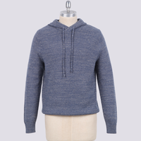 Sweat à capuche personnalisable pour homme en mélange de laine mérinos, imprimé floqué, doublure respirante, anti-boulochage, écologique, manches longues